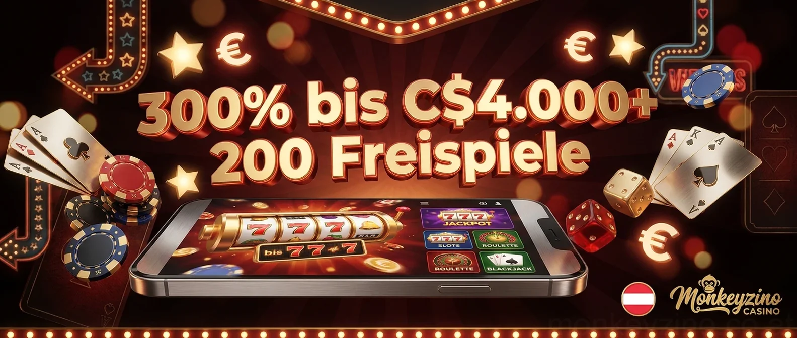 300% bis C$4.000+ 200 Freispiele